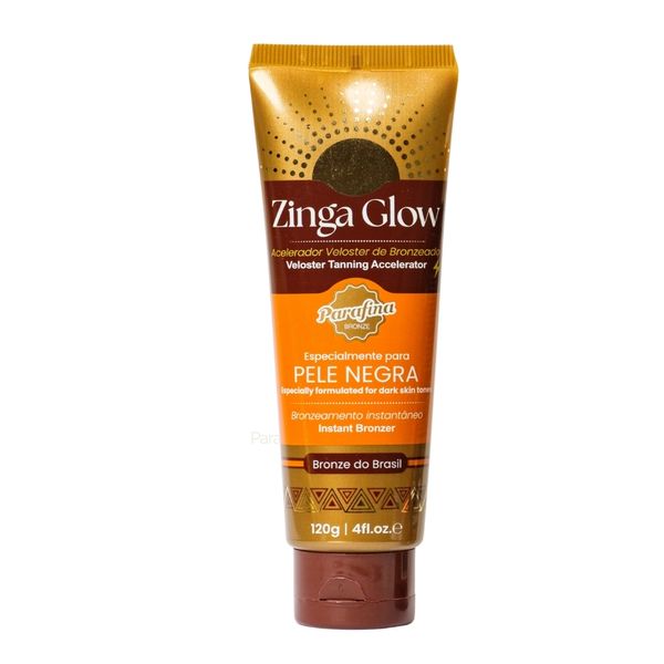Bronzeador Parafina Bronze Zinga Glow Pele Negra 120g
